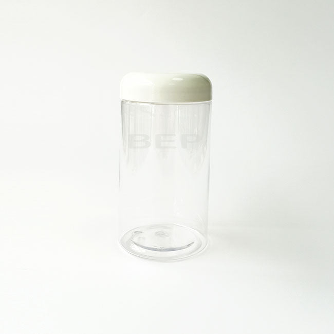 Food Grade Plastic Jar with White Lid