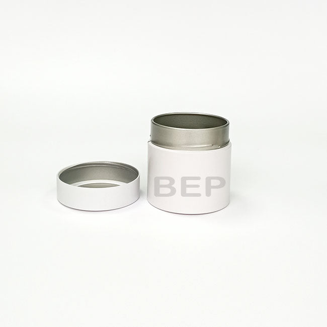 Minimalist White Small Tin with Lid