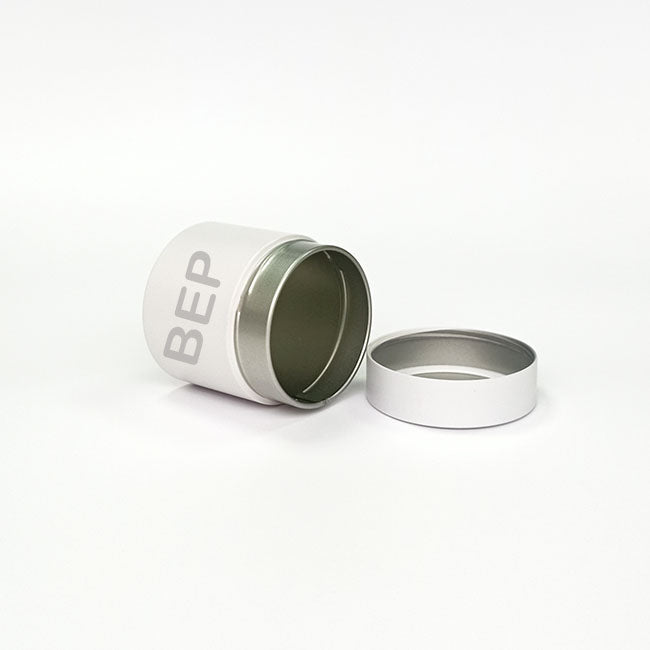 Minimalist White Small Tin with Lid