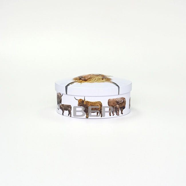 White Oval Screw Top Metal Tin for Specialty Goods