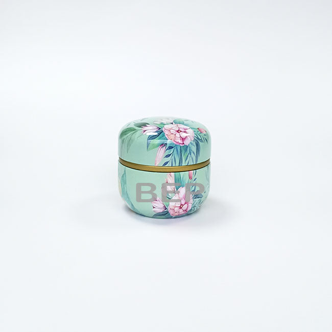 Elegant Floral Cylinder Tins – Removable Inner Lid Convenience