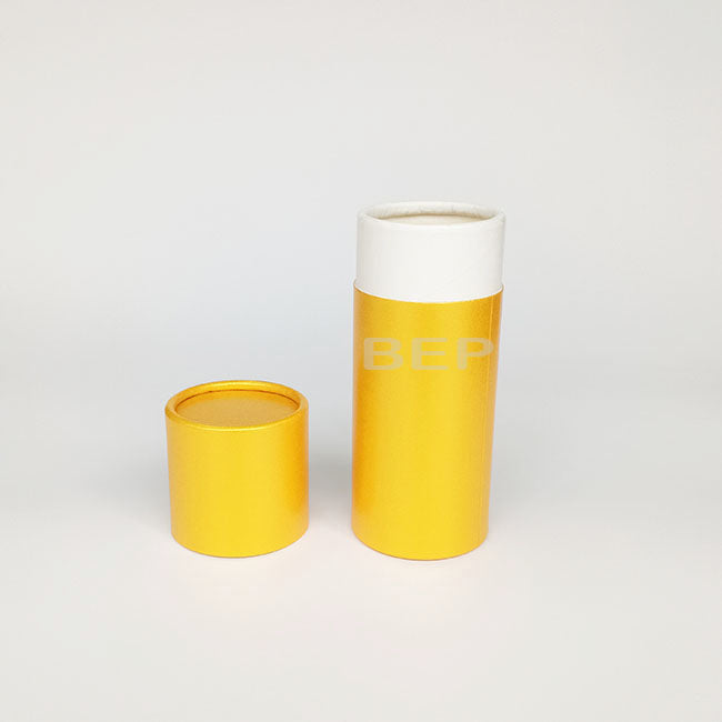 Elegant Gold Printed Paper Tube Packaging for Versatile Use