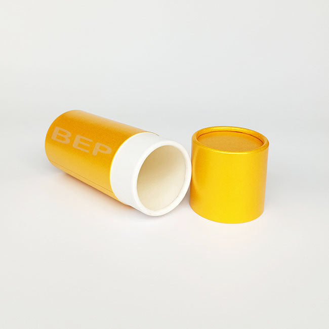 Elegant Gold Printed Paper Tube Packaging for Versatile Use