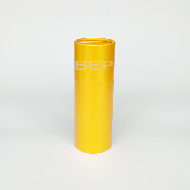 Elegant Gold Printed Paper Tube Packaging for Versatile Use
