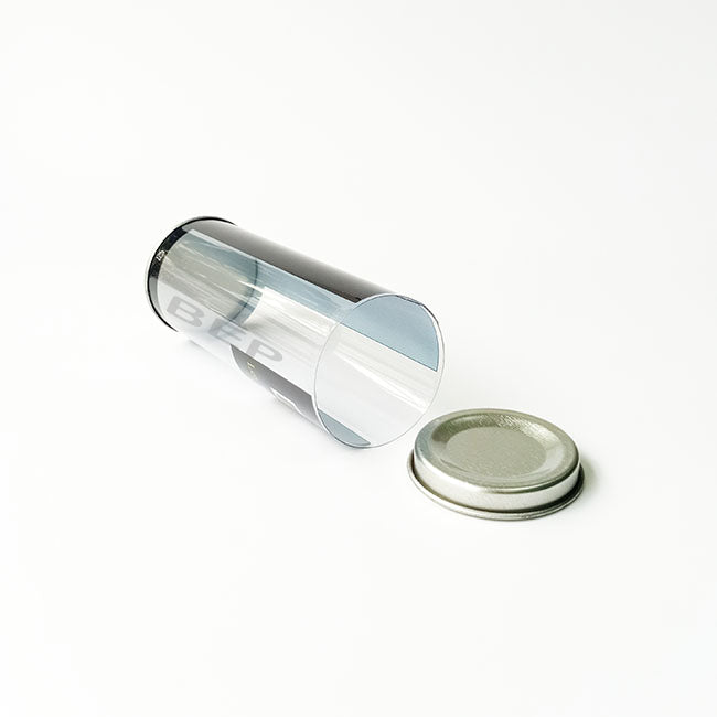 Plastic Tube with tin lid and bottom
