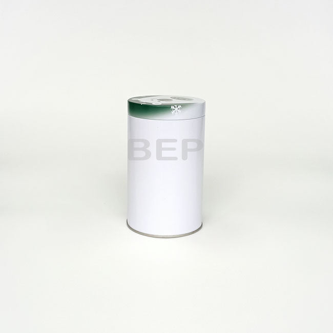 Minimalist White Tin Box with Custom Print