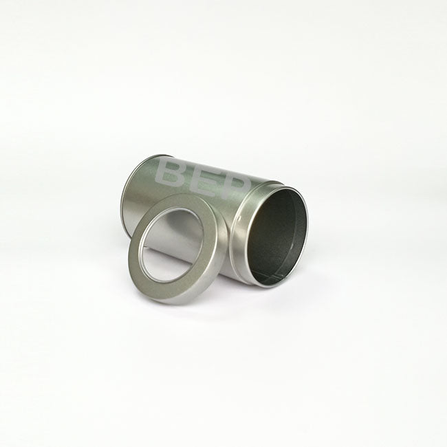 Industrial Aluminum Gray Tin with Window Lid