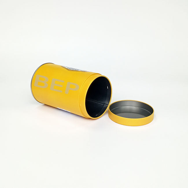 Bright Yellow Popcorn & Tea Tin