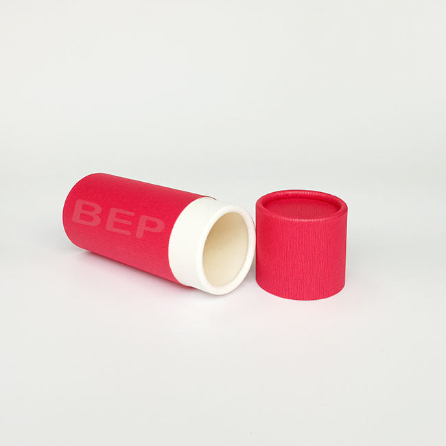 Slim Red Cardboard Tube Packaging for Gourmet Food & Snack Brands