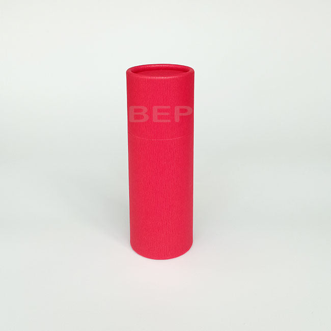 Slim Red Cardboard Tube Packaging for Gourmet Food & Snack Brands