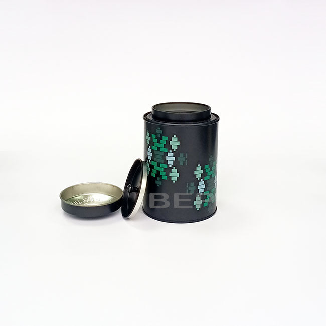 Wide Black Tin with Non-Sealed Inner Lid for Easy Access
