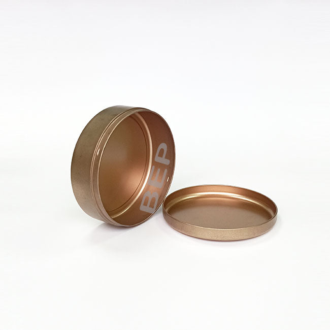 Champagne Gold Decorative Tin with Lid