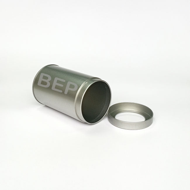 Industrial Aluminum Gray Tin with Window Lid