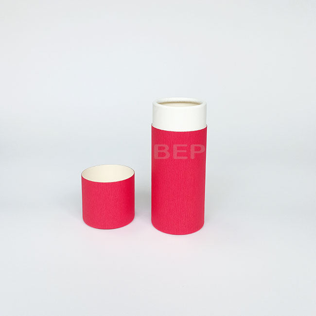 Slim Red Cardboard Tube Packaging for Gourmet Food & Snack Brands