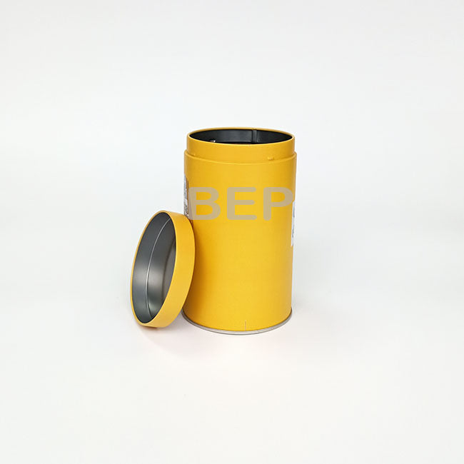 Bright Yellow Popcorn &amp; Tea Tin
