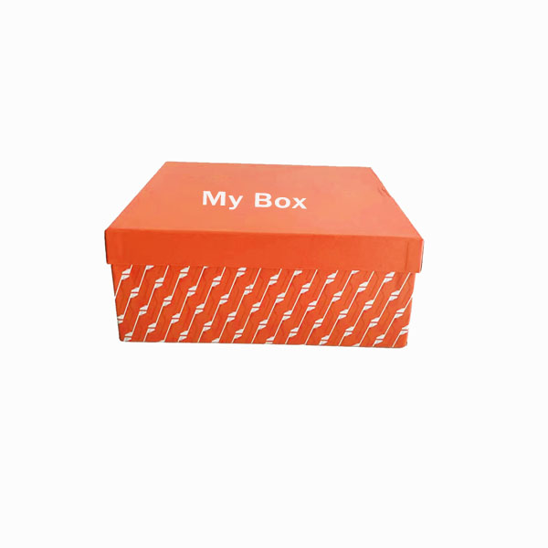 Printed corrugated lid and base box