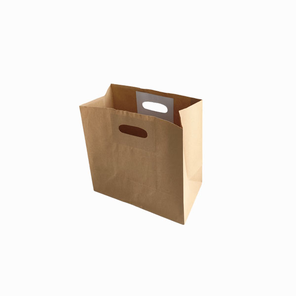 Disposable recyclable take-away paper bags