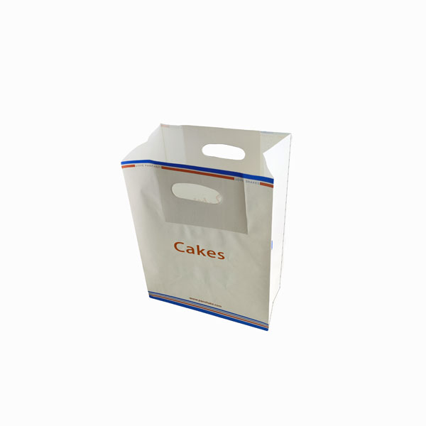 Flexible white kraft paper bag