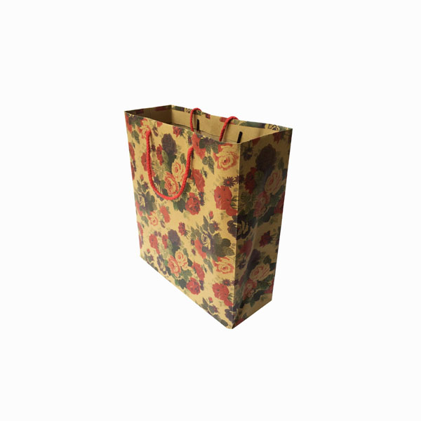 Printed shopping bags with flower design