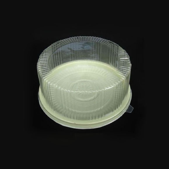 Plastic clamshell packaging for cakes and bread