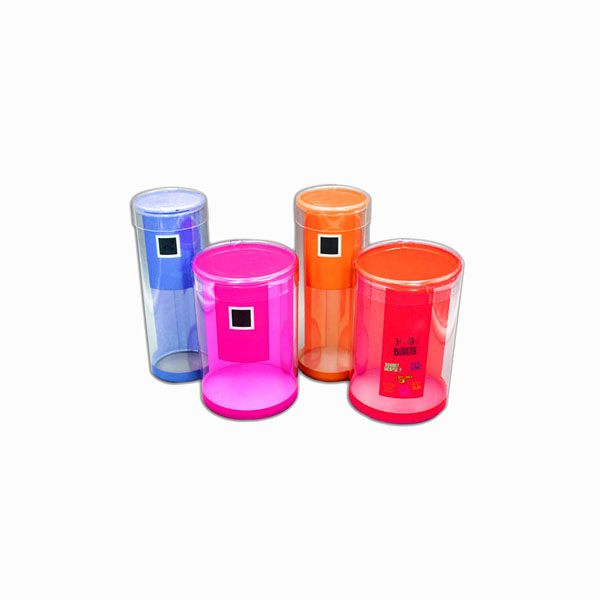 Clear PVC cylinder box with customized printing